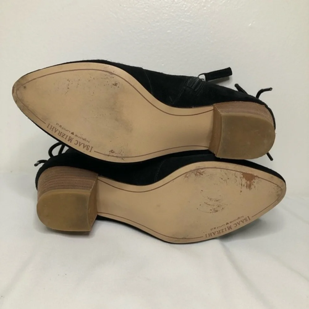 Isaac Mizrahi Womens Black Back Lace Booties Size 6 M